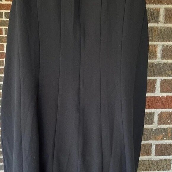 Lane Bryant Black Sleeveless Shift Dress Plus Size 28 Ruffle Hem Lined Zip Back - Picture 4 of 8